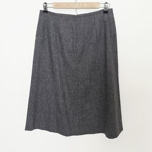 ISDA & CO Wool Cashmere Blend A-Line Grey Career Wear Women's Skirt Size 6